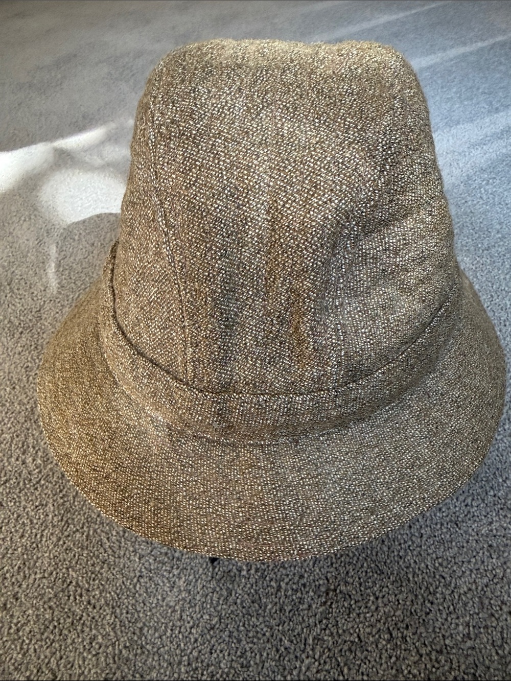 L.L. Bean Keepers Tweed Vintage, Heritage Wool Bucket Hat. Green Tweed. Size M